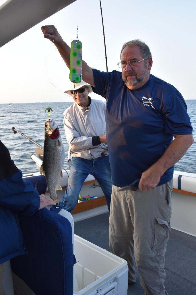Our Captain puts Andrews Lake Trout in the box!
